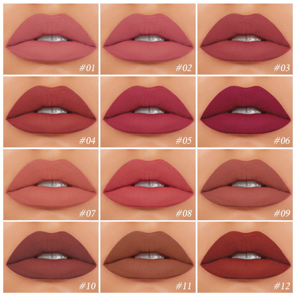 High-energy Dense Fog Matte 18 Color Lip Glaze Non-stick Cup Velvet
