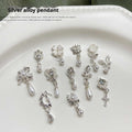Nail Art Pendant Jewelry Tassel Alloy Metal Three-dimensional Pearl Mixed