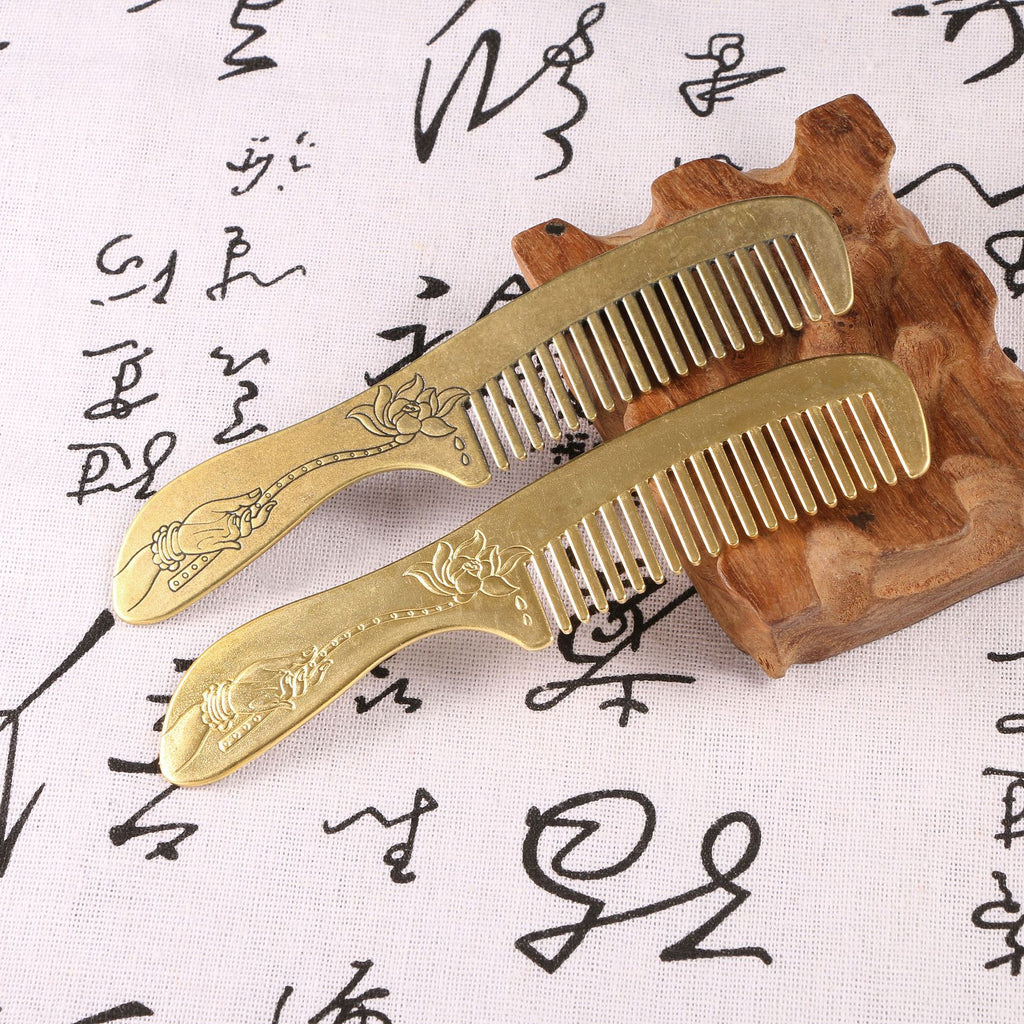 Handmade Brass Vintage Comb Exquisite Polishing