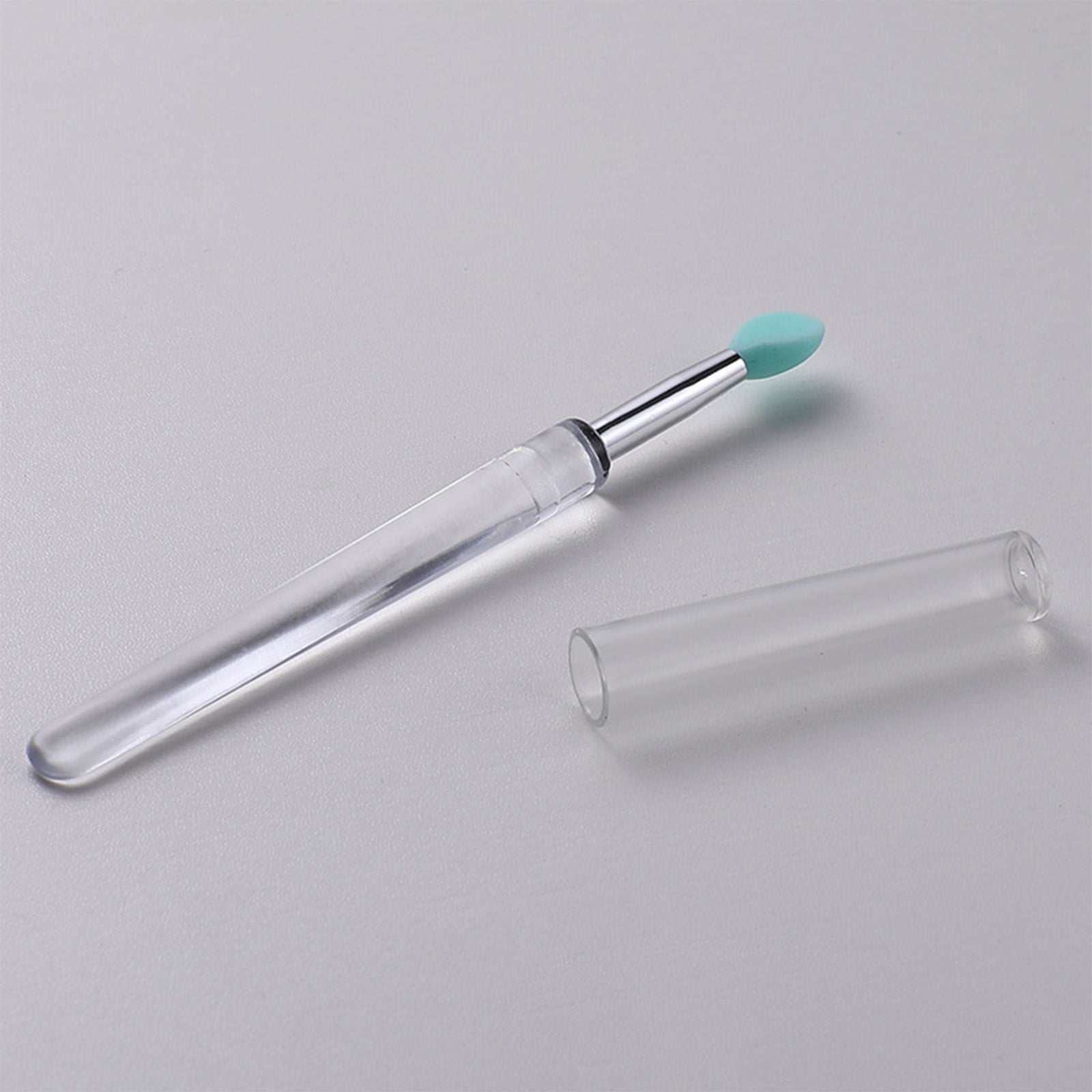 Reusable Silicone Lip Brush Set For Lipstick, Gloss, Balm, Mask & Scrub - Hygienic Caps, 8 Colors