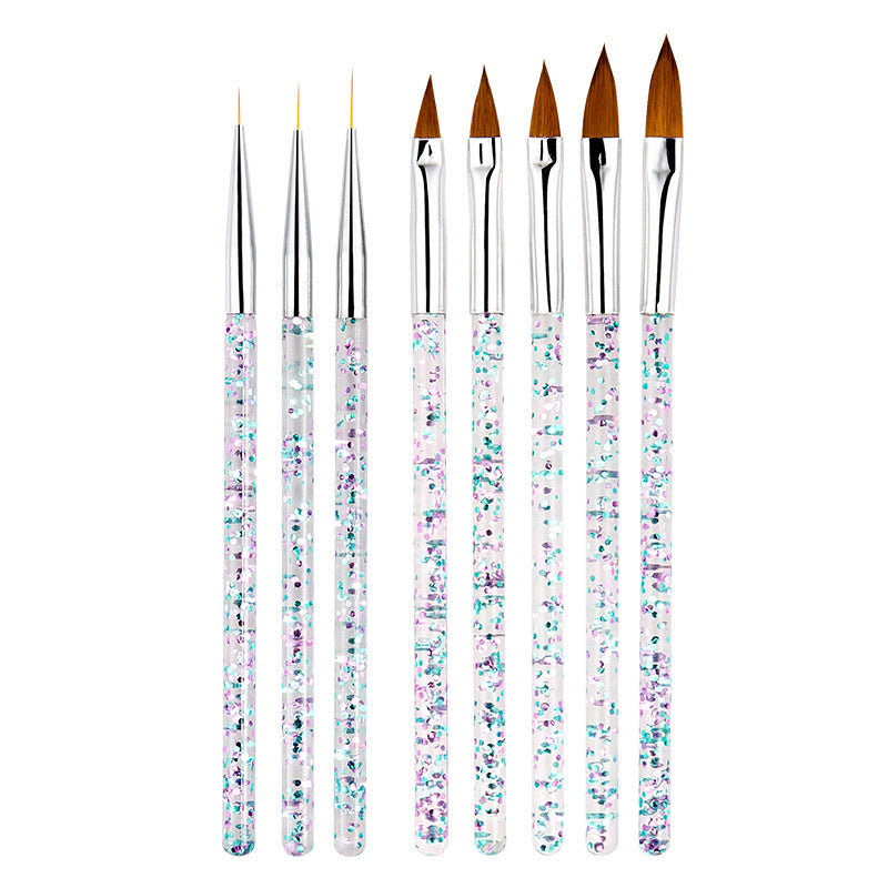 Double-headed Drill Pen, Pull Line Pen, Silicone Pen, Combo Nail Tool Pen