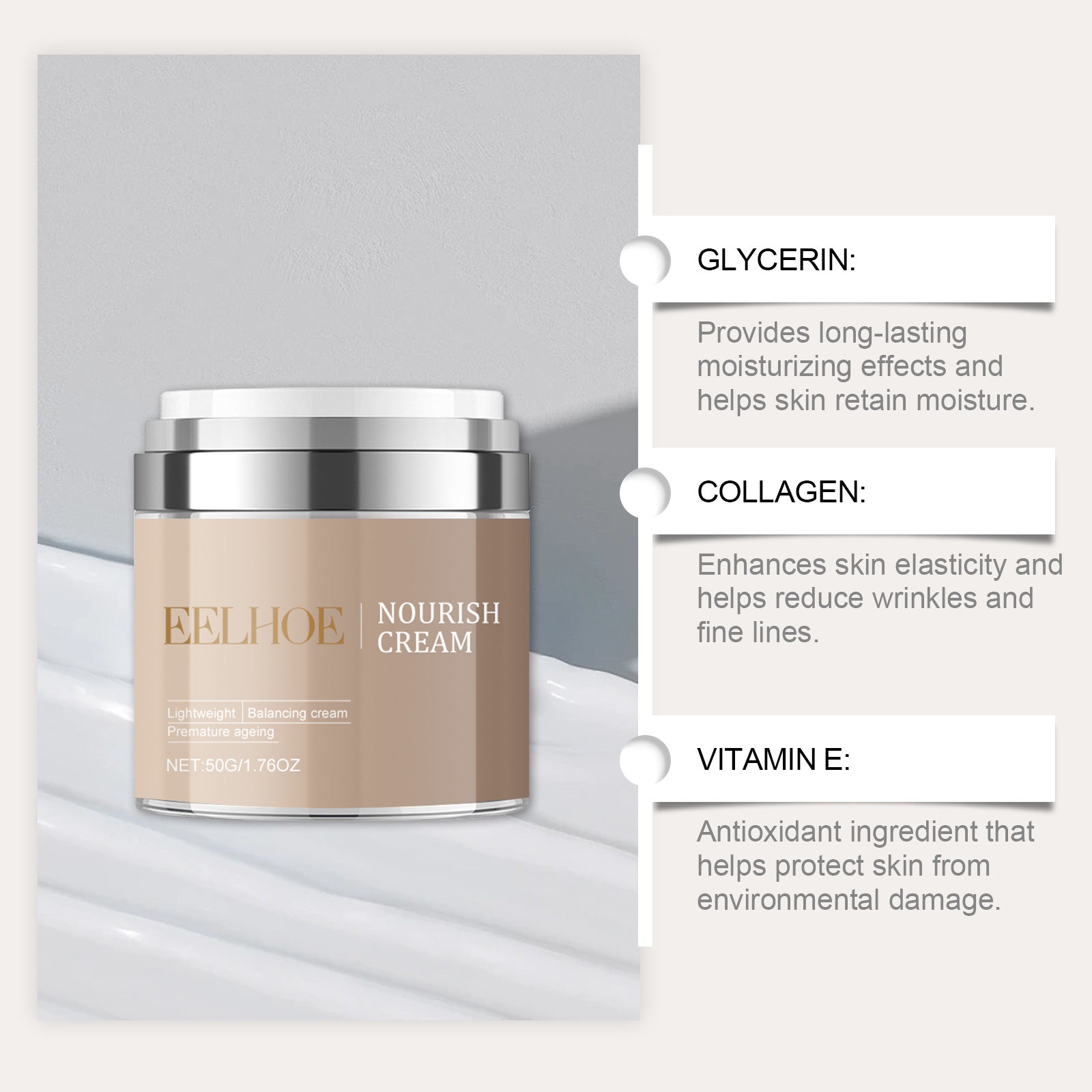 Facial Nourishing Cream Long-lasting Moisturizing