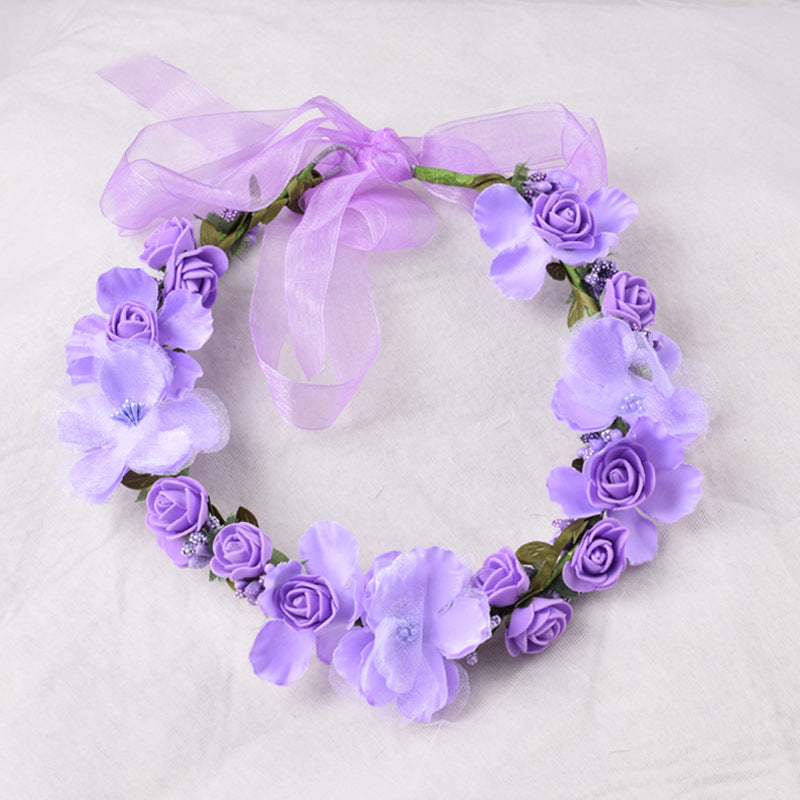 Imitation Rattan Woven Hard Circle Wreath Headgear Korean Style Sen Female Super Fairy