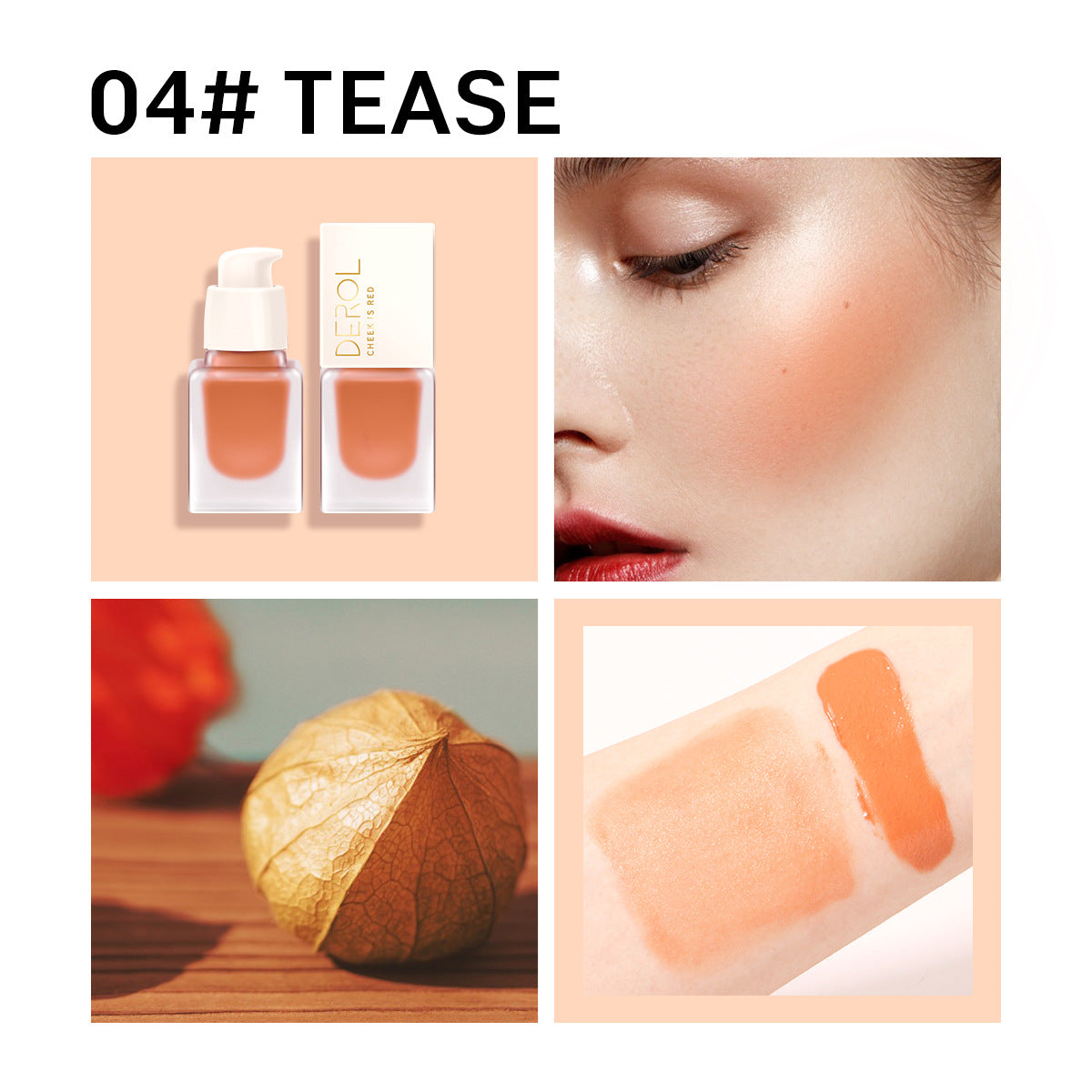 Derol Makeup Moisturizing Repair Brightening Look Natural Nude Makeup Blush