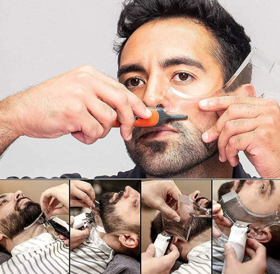 Beard And Mustache Styling Template Tool Comb