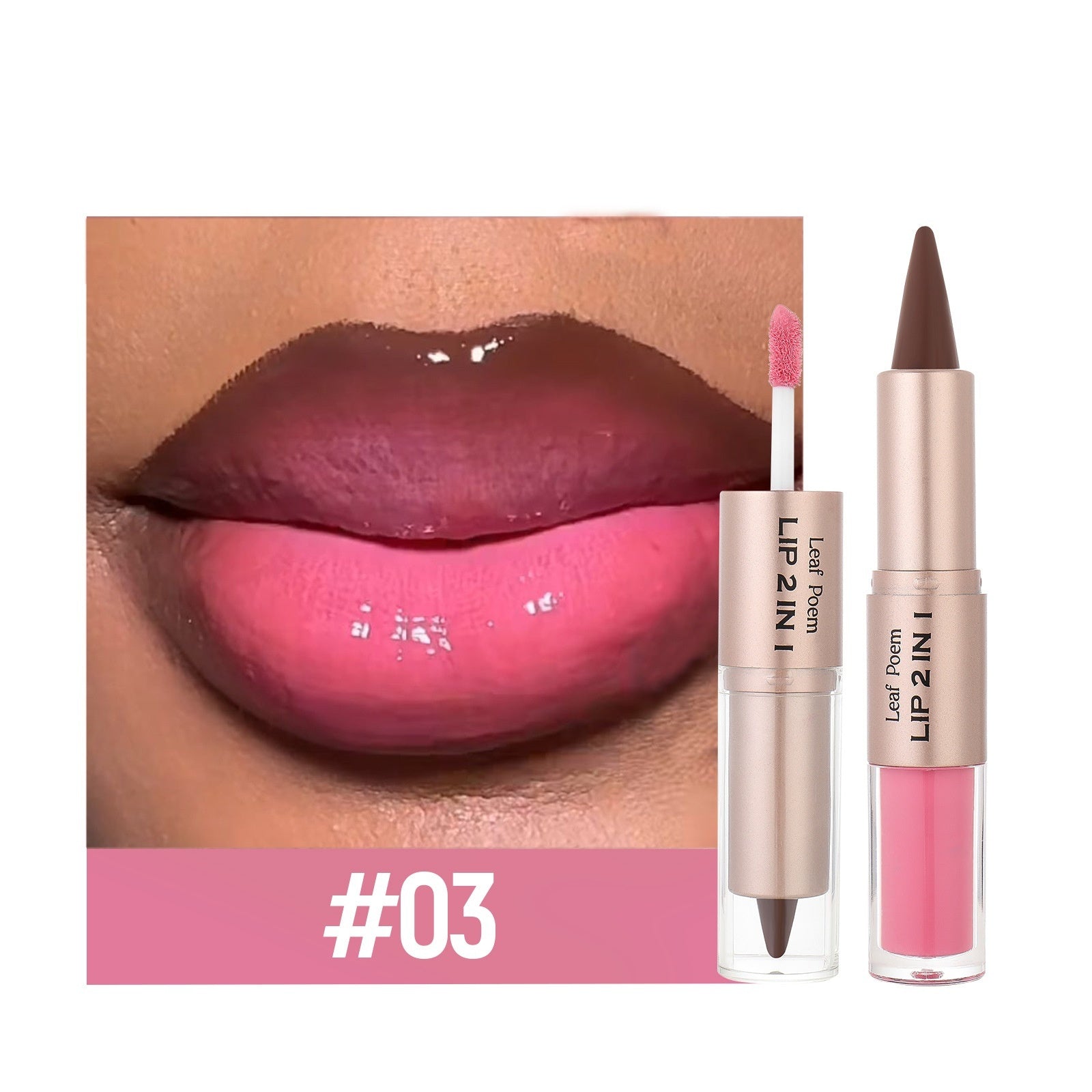 Dual-ended 2-in-1 Makeup Lip Glaze