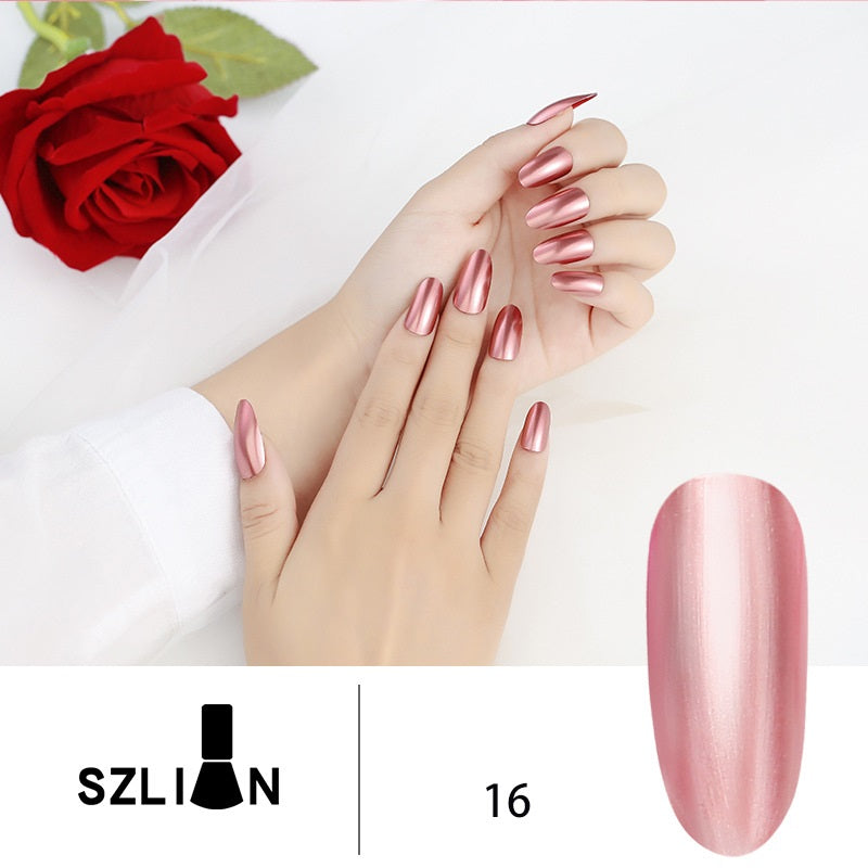 SZLIAN Metallic Silver Lasting Non-Peelable Mirror Nail Polish