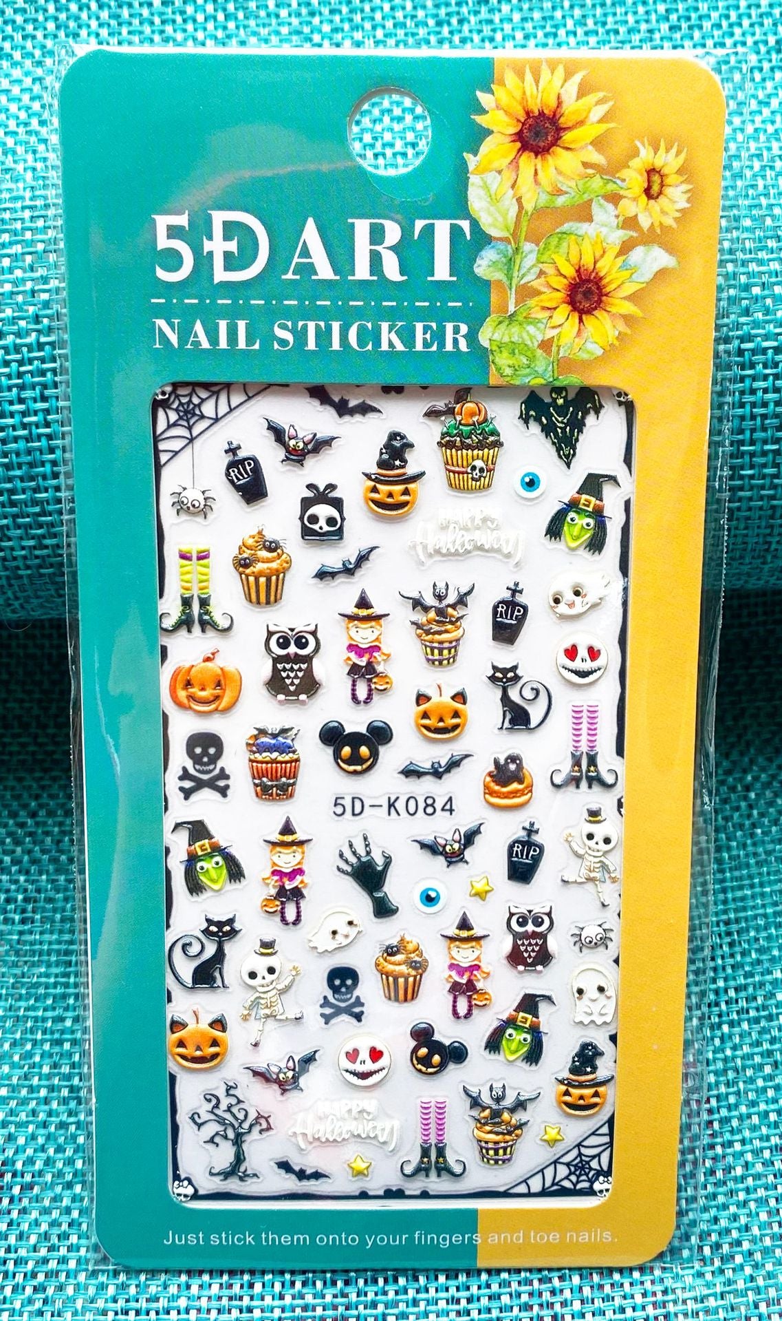 5D Art Embossed Nail Sticker Plaid Nail Sticker Three-dimensional Bow Nail Sticker Summer Nail Sticker