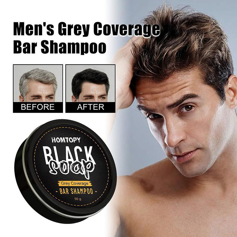 Men's Shampoo Soap For White Hair Softening And Care