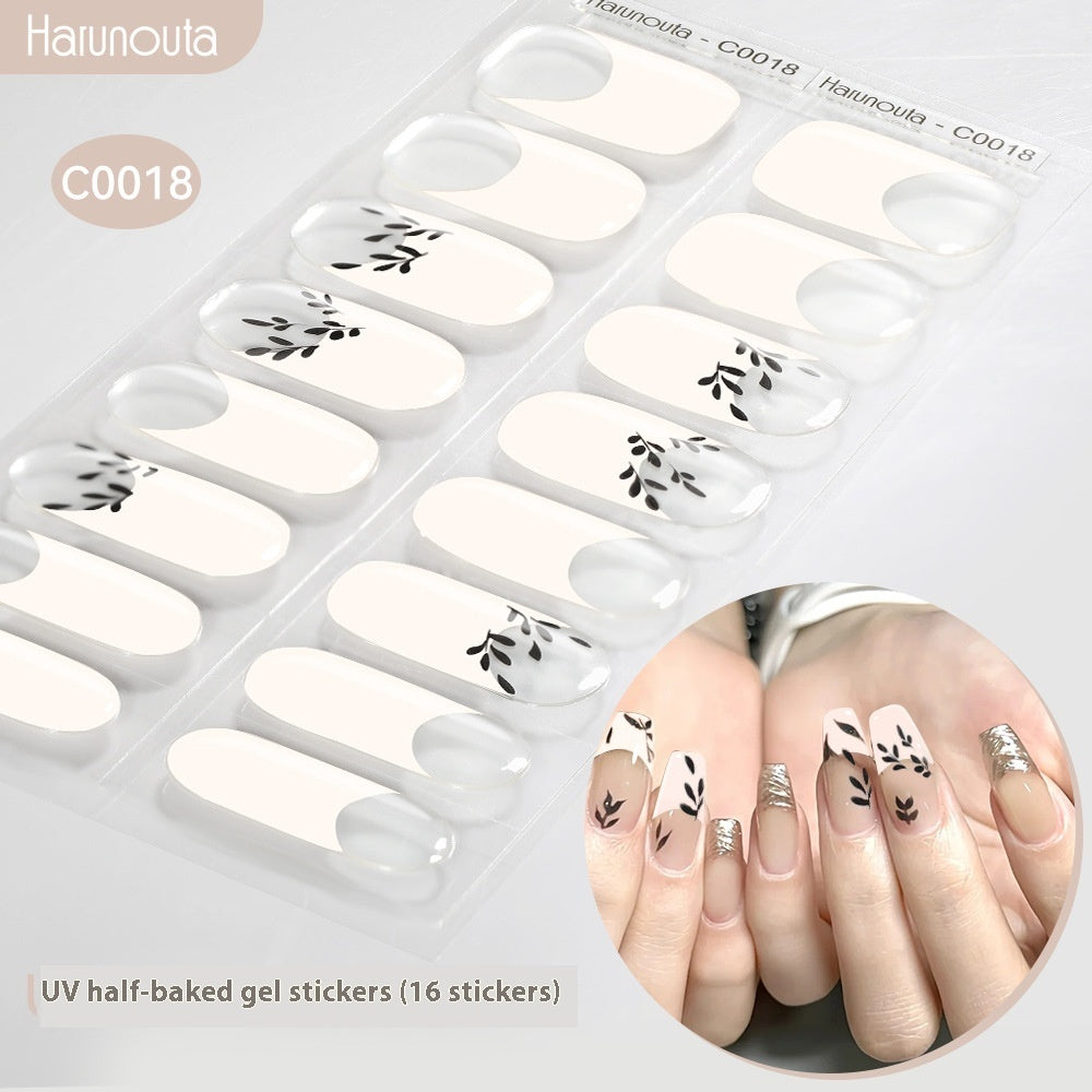 Harunouta Nail Stickers UV Gel Nail Sticker Semi-curing