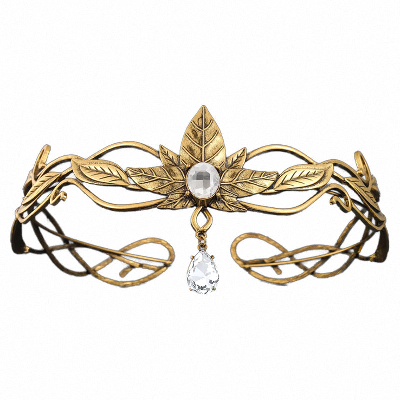 European And American Headdress Alloy Vintage Leaves Headband