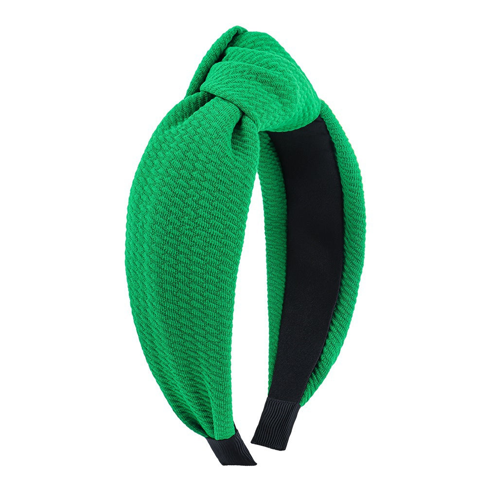 St Patrick's Holiday Clover Seersucker Knotted Hair Hoop