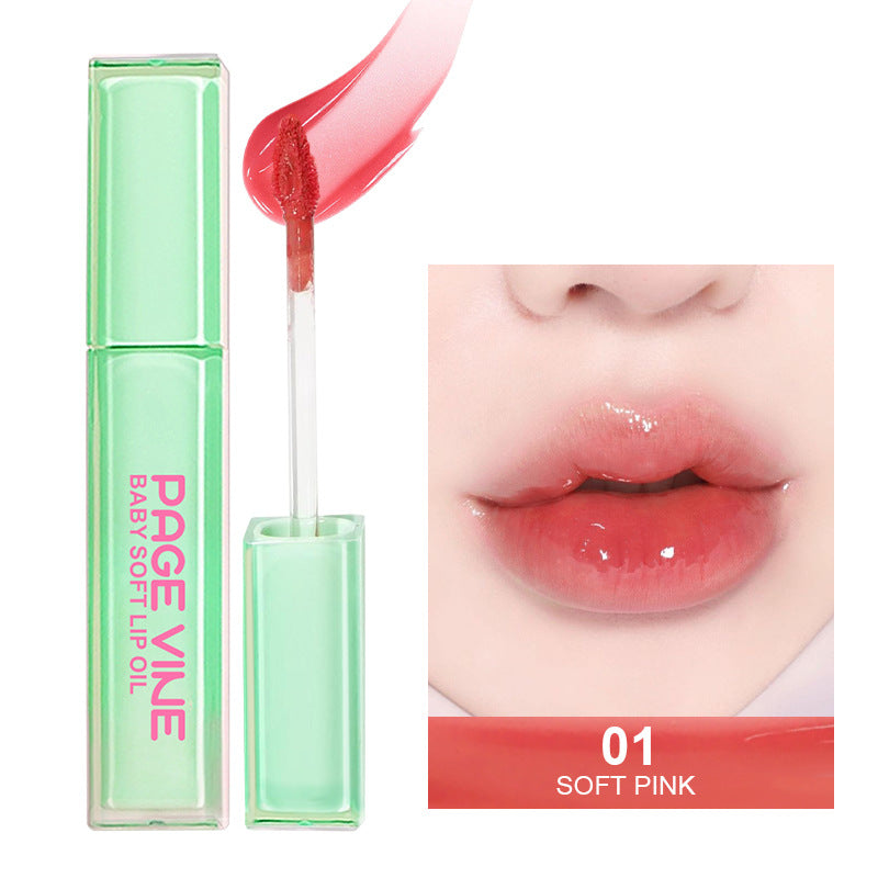 Mint Green Square Tube Lip Lacquer Easy To Color And Lasting