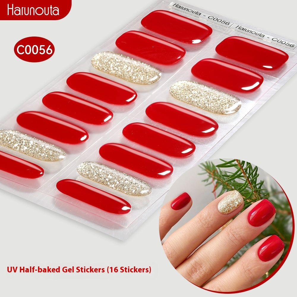 Harunouta Nail Stickers UV Gel Nail Sticker Semi-curing