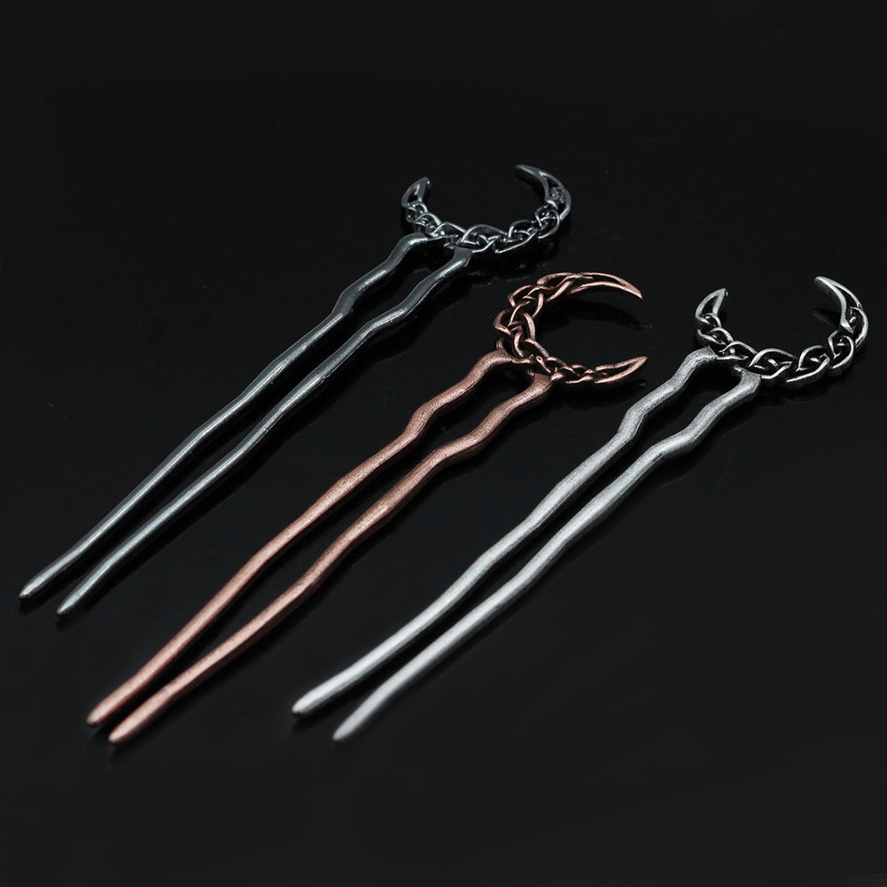 New Headdress Simple Moon Hairpin