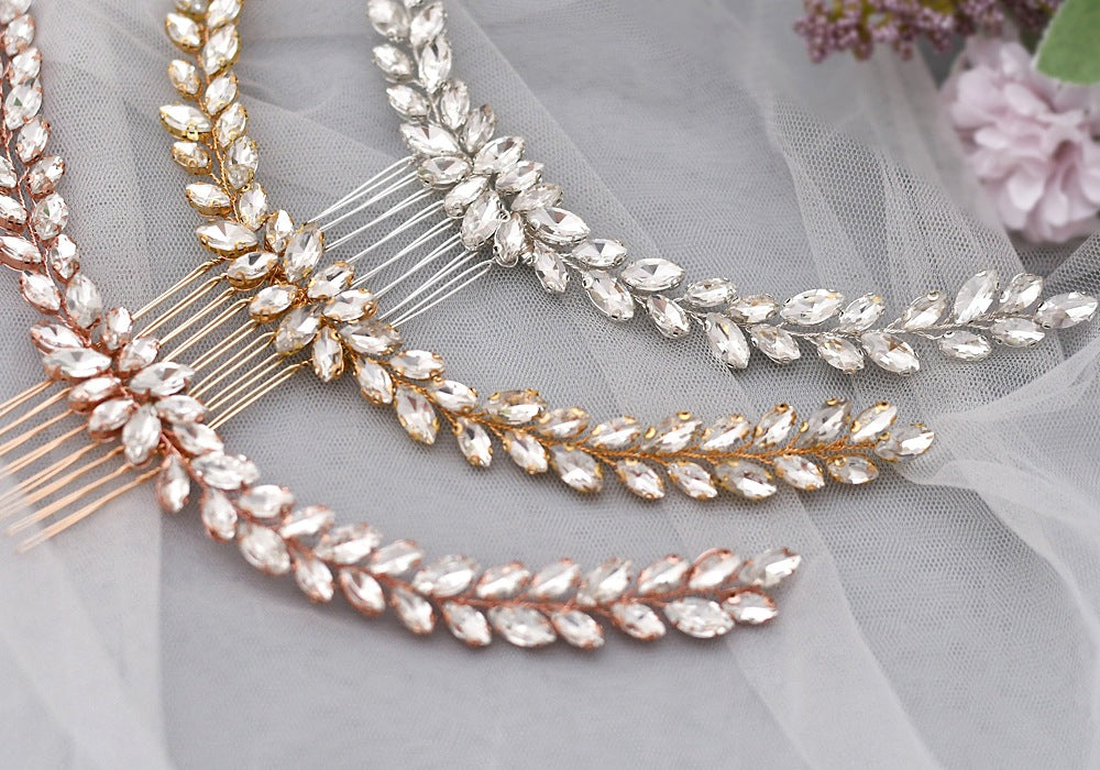 Simple Wind Angel's Wings Hair Ornaments Bride's Headdress Diamond Hair Combs