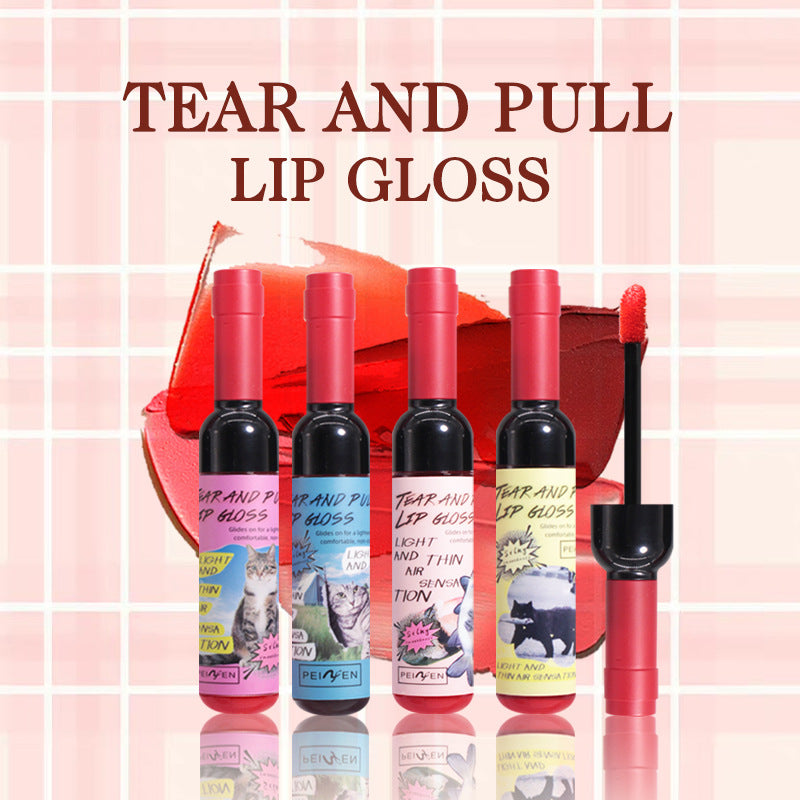 Tear And Pull Lip Gloss Sets Of Boxes Matte Finish Left Background Color