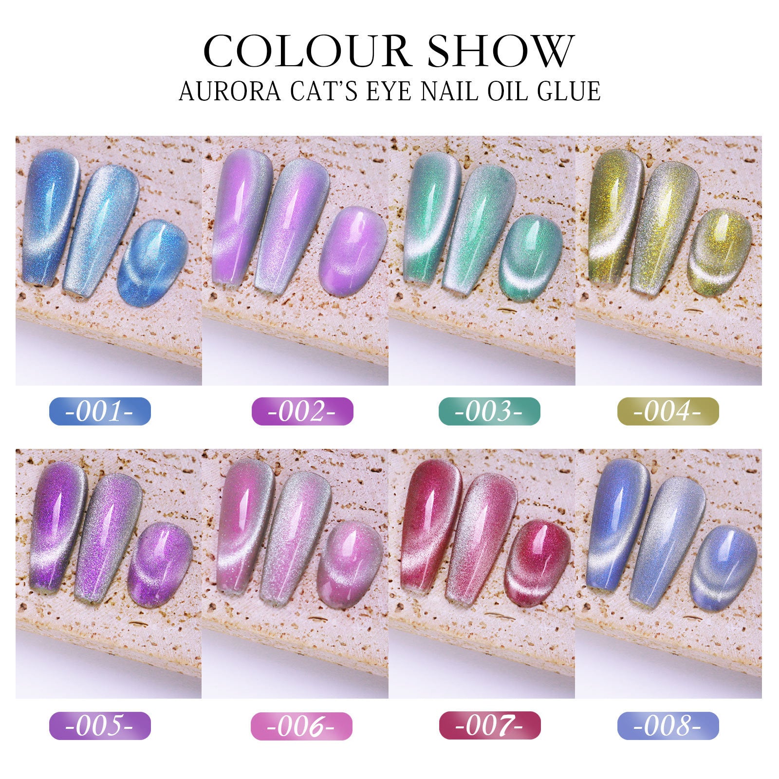 Misscheering Polar Day Crystal Cat's Eye Dazzling Magic Color Nail Polish
