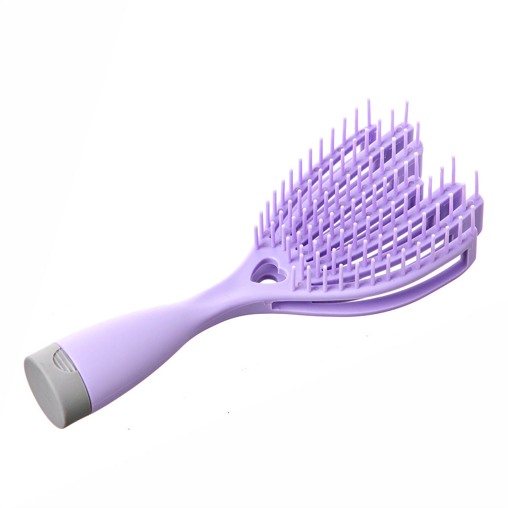 Portable Wet And Dry Hollow Hair Massage Broken Hair Finishing Solution Household Plastic Massage Comb Fluffy Hair Massage Styling Comb