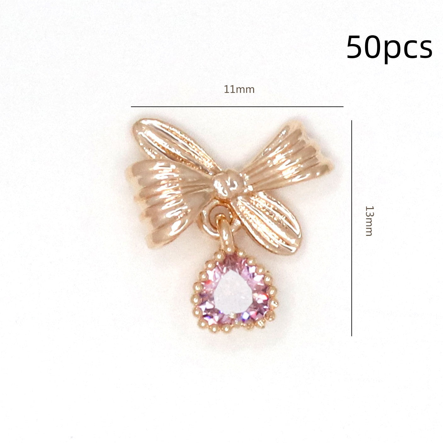 Climate Flowers Bow Zircon Nail Ornament Zircon