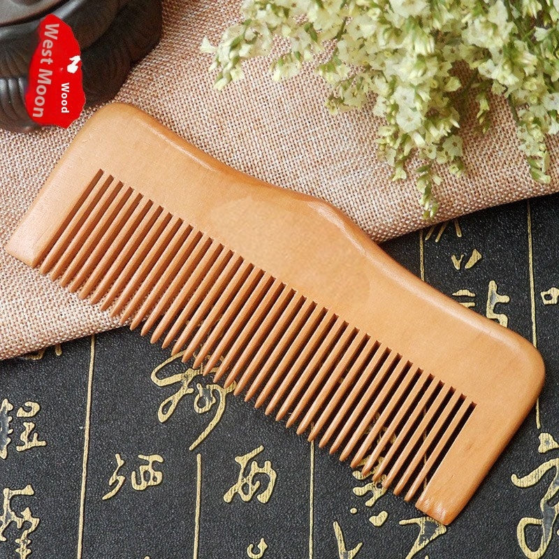Solid Wood Portable Mahogany Comb