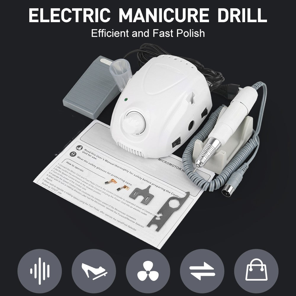 65W Manicure Machine 35000RPM Handpiece Polish Electric Nail