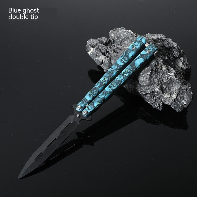 Butterfly Comb Folding Training Knife Stainless Steel Swing Knife