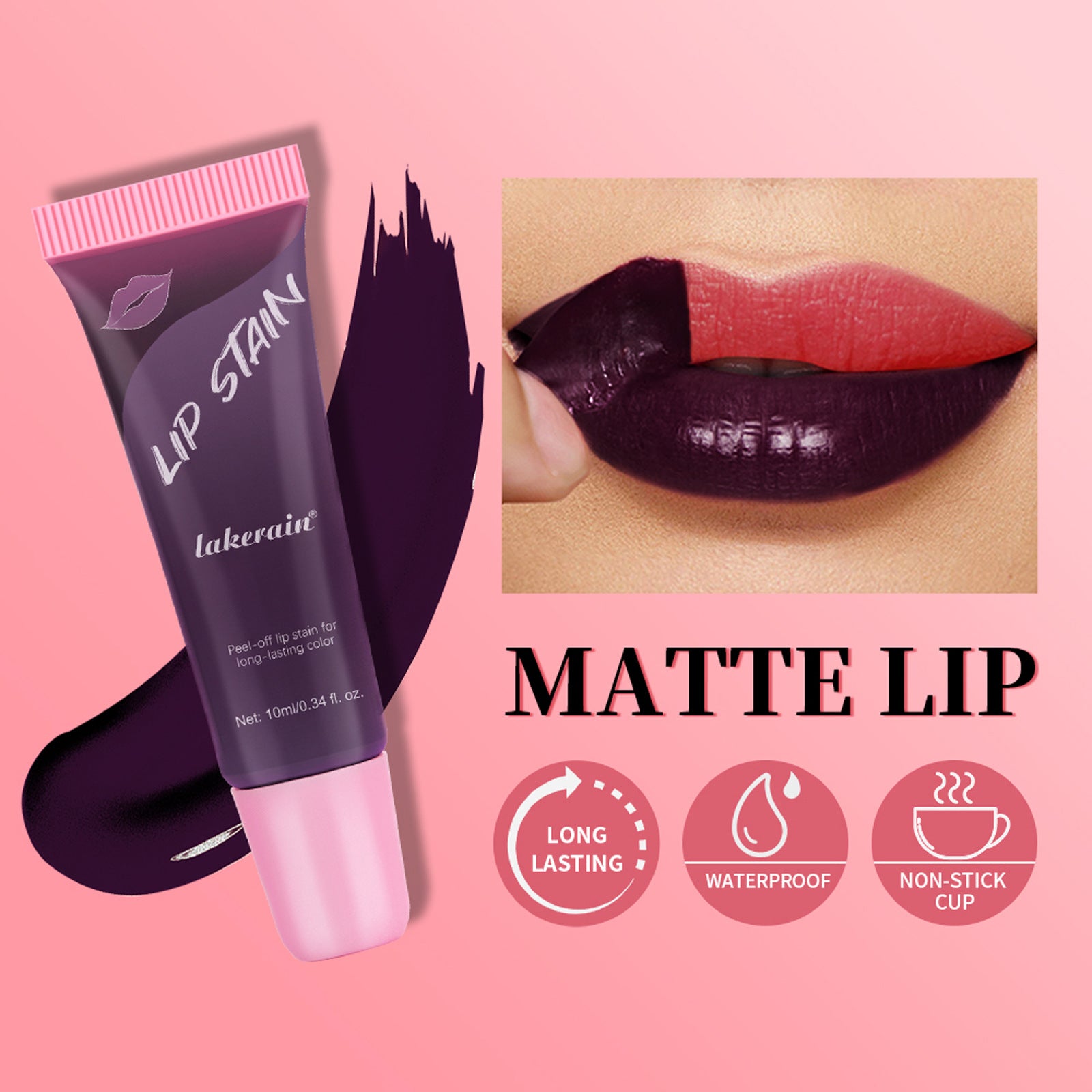 Hose Tear And Pull Lip Gloss Matte Finish Easy To Color