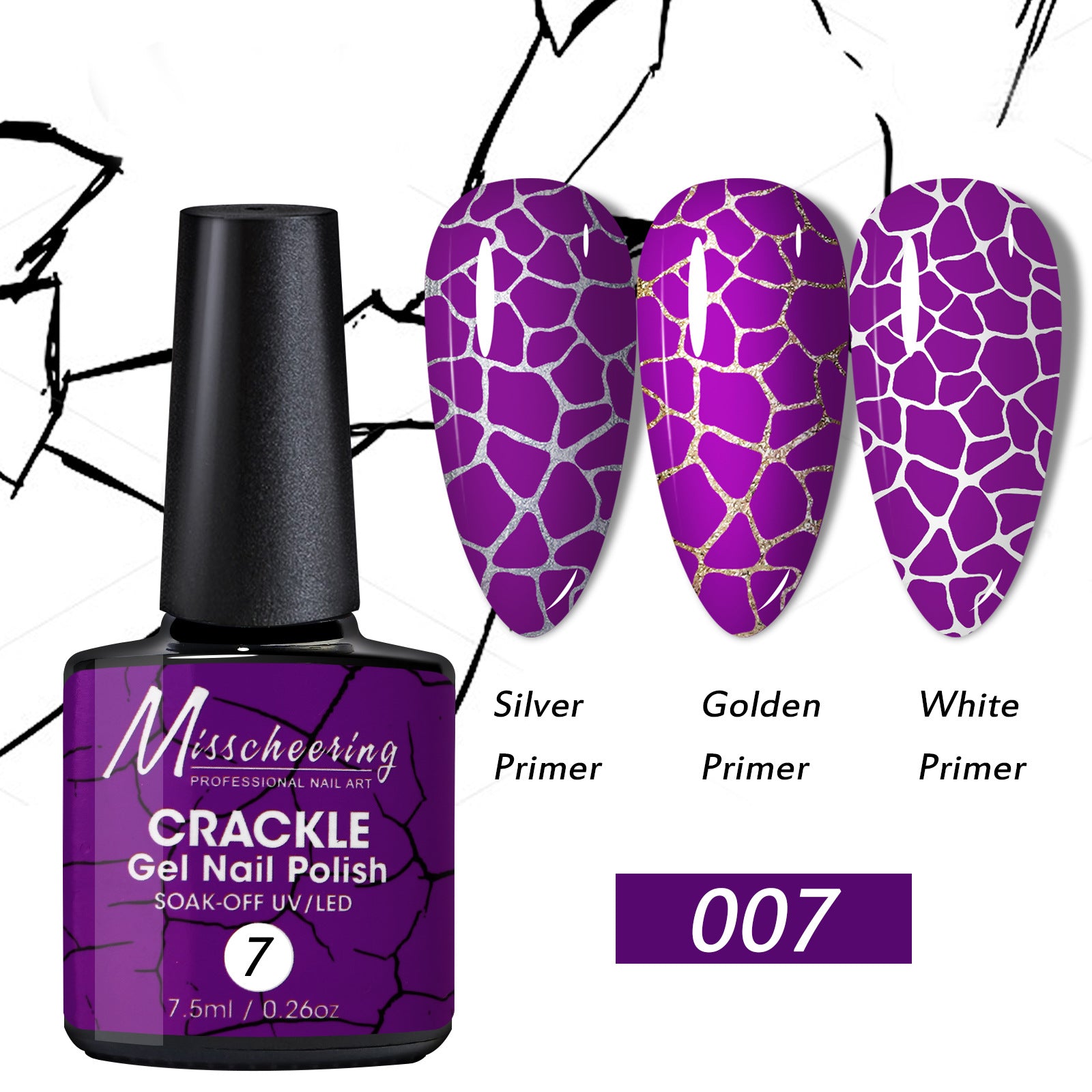Crackle Nail Crack Glue Cracked Marble Gel Nail Polish