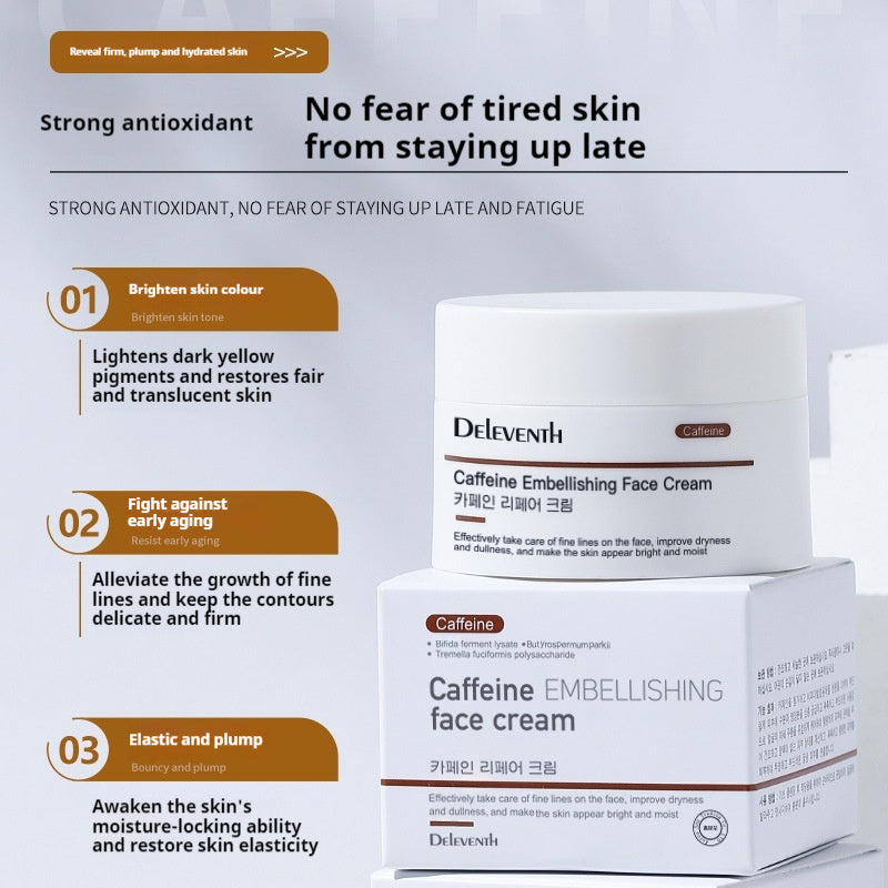 Caffeine Cream Brightening Improve Dark Yellow Anti-oxygen Hydrating Moisturizing Split Yeast Cream