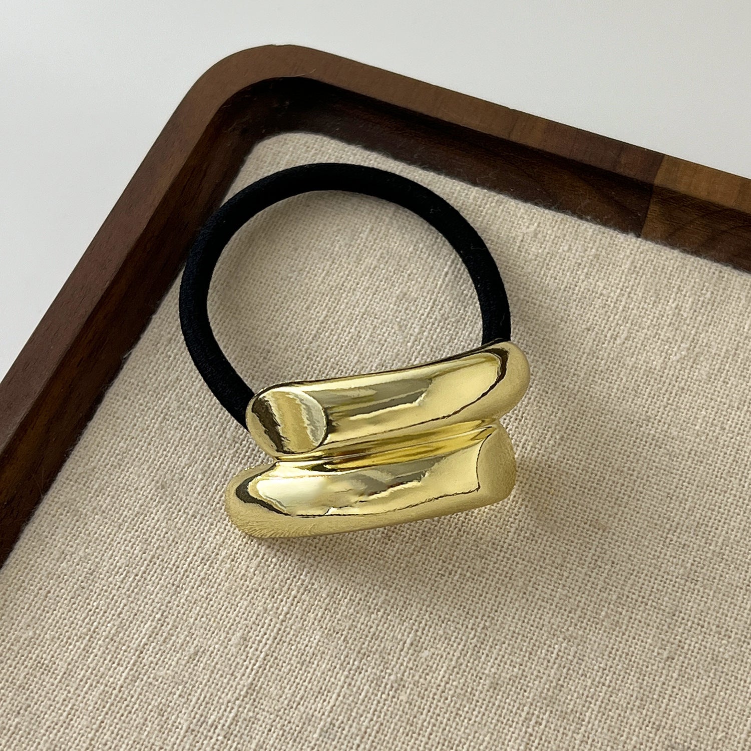 European And American Cold Style Geometric Metal Concave-convex Stretch Retro Head Rope