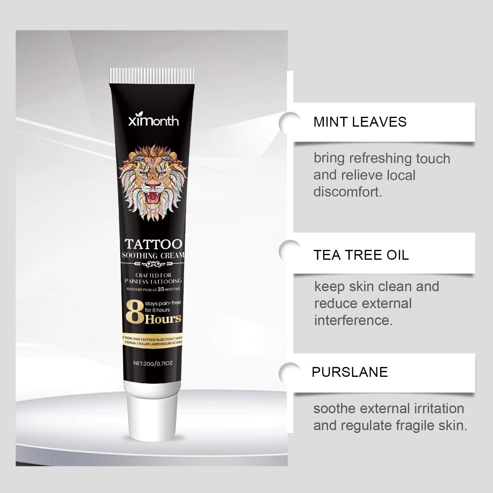Tattoo Soothing Neck Cream Gentle Cleaning