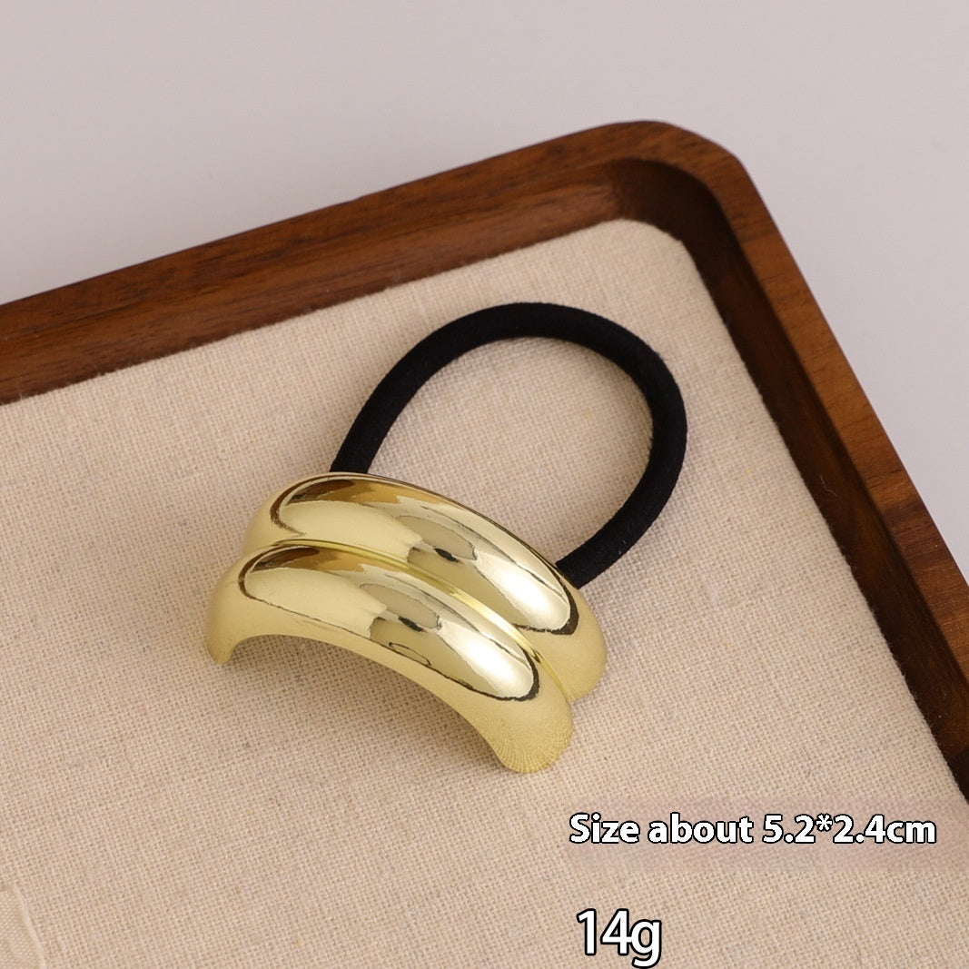 European And American Cold Style Geometric Metal Concave-convex Stretch Retro Head Rope