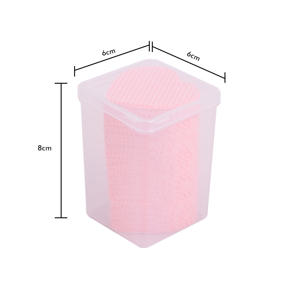 Heart-shaped Sponge Wipe Cotton For Nail Removing Pieces Clean Cotton Sheet