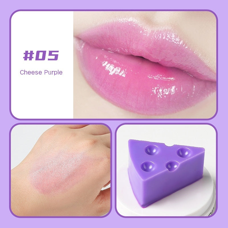 Lipstick Cute Cheese Lip Balm Temperature Change Moisturizing