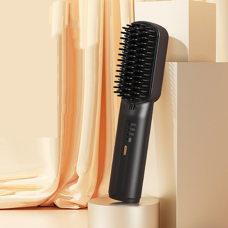 Wireless Straight Hair Comb Negative Ion Non Harmful Portable USB