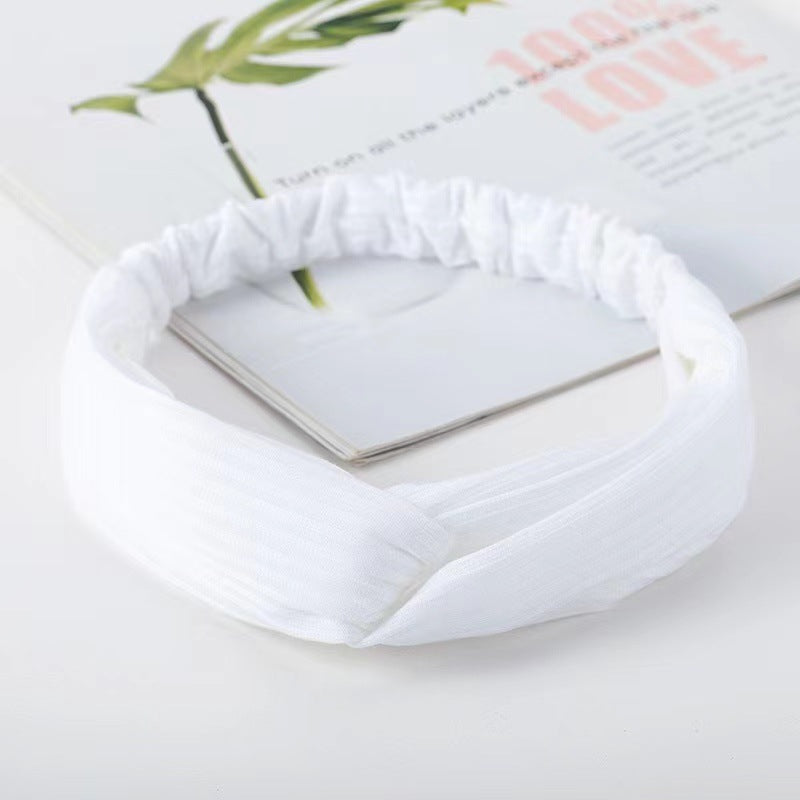 Hairband Cross Knitted Thread Hairware