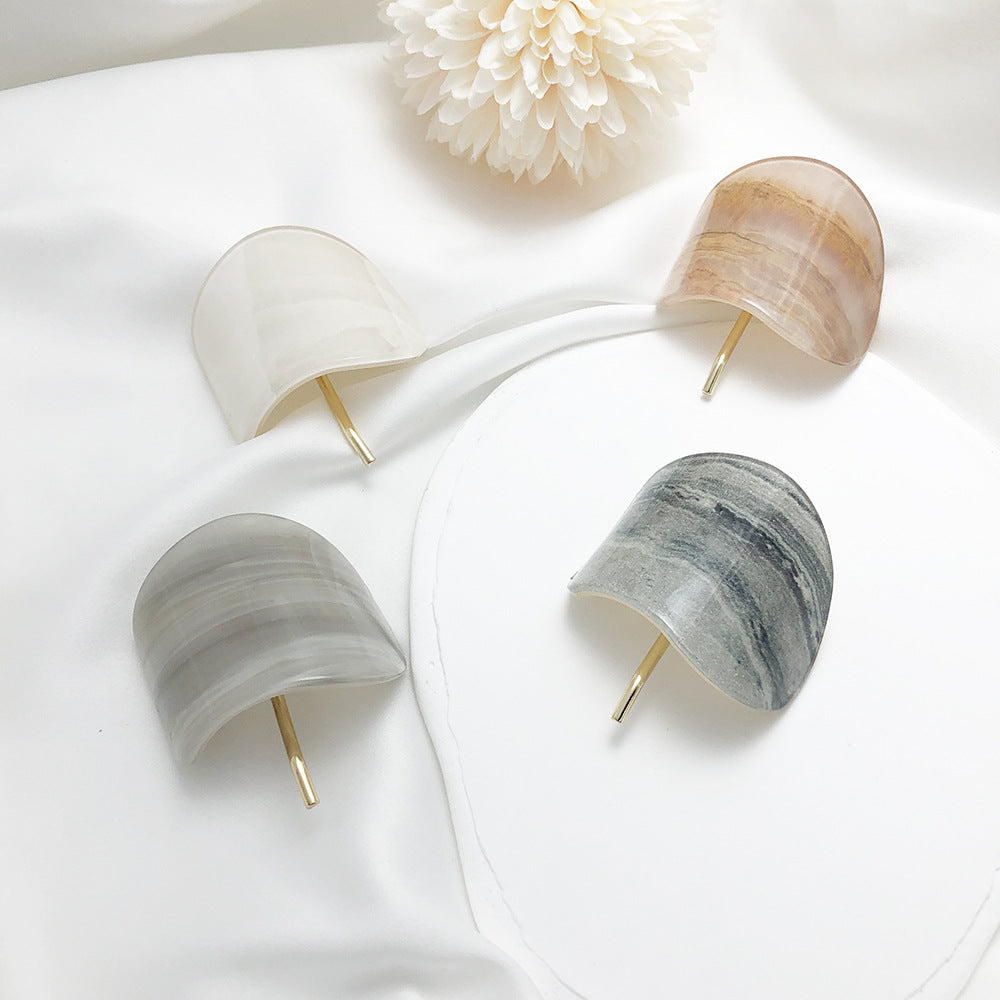 Simple Casual Ponytail Hairpin Resin U-shaped Seamless Advanced Sense