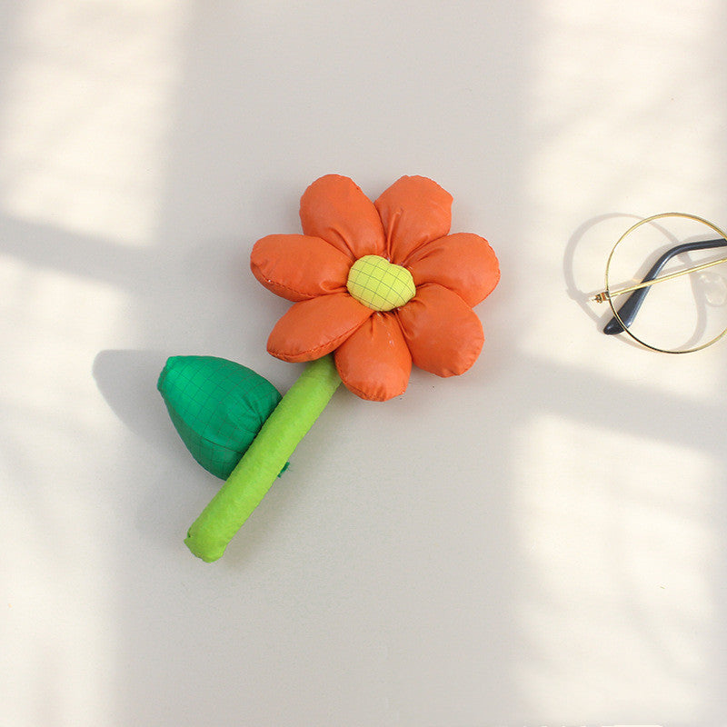 Flowers With Green Leaves Filled With Cotton Cute Jewelry Diy Hair Band Decorative Accessories