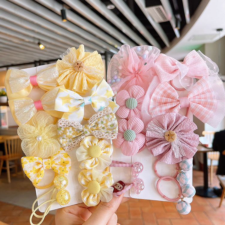 Children's Elastic Flower Baby Hair Ring Mesh Bow