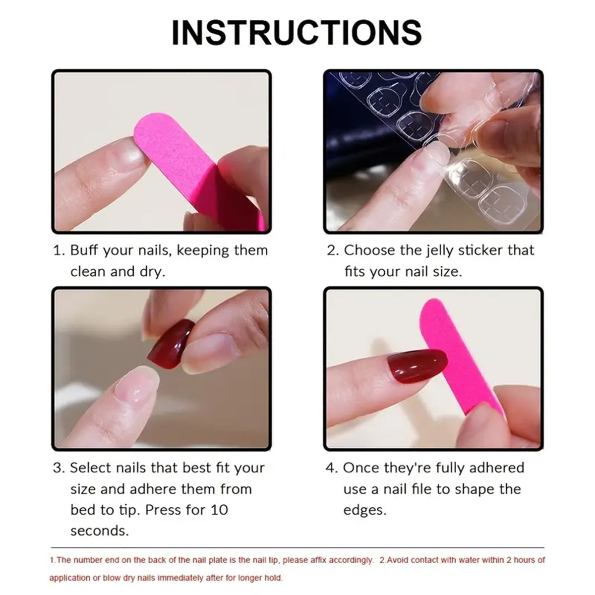 Wear Electroplated White Edge French Simplicity Nail Stickers