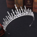 Geometric Alloy Bride Crown Inlaid With Zircon