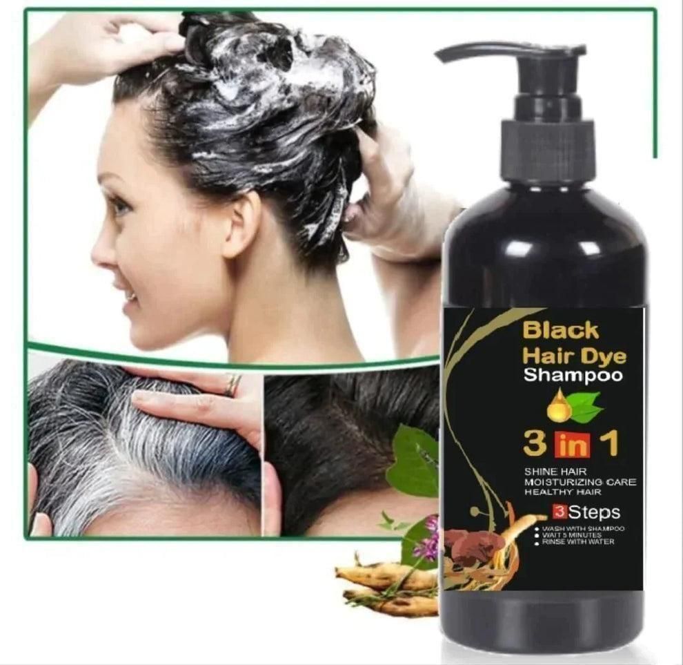 Unisex Instant Black Herbal Hair Dye Shampoo 3 In 1(100Ml) Pack Of 2