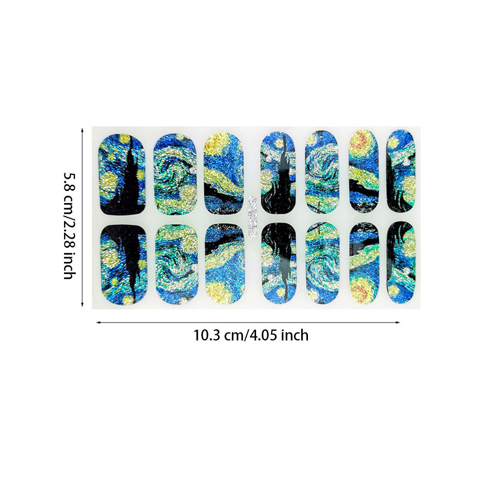 Van Gogh's Starry Sky Nail Stickers