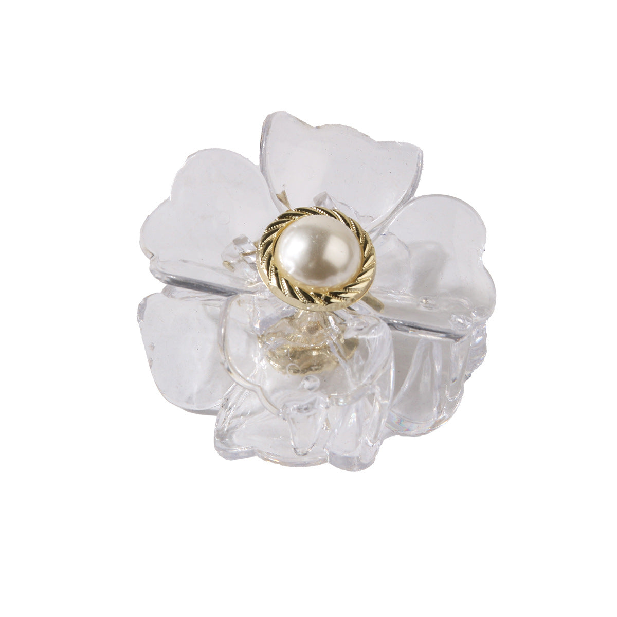 French Romantic Flower Clasp Pearl Hairpin Girl