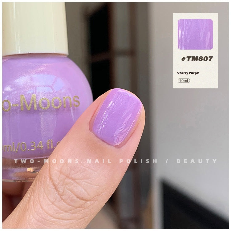 Two-Moons Pure Color Sequins Nail Polish Baking-free And Tear-free