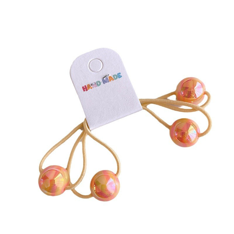 Colorful Round Beads Children's Hair String People Fish Beads