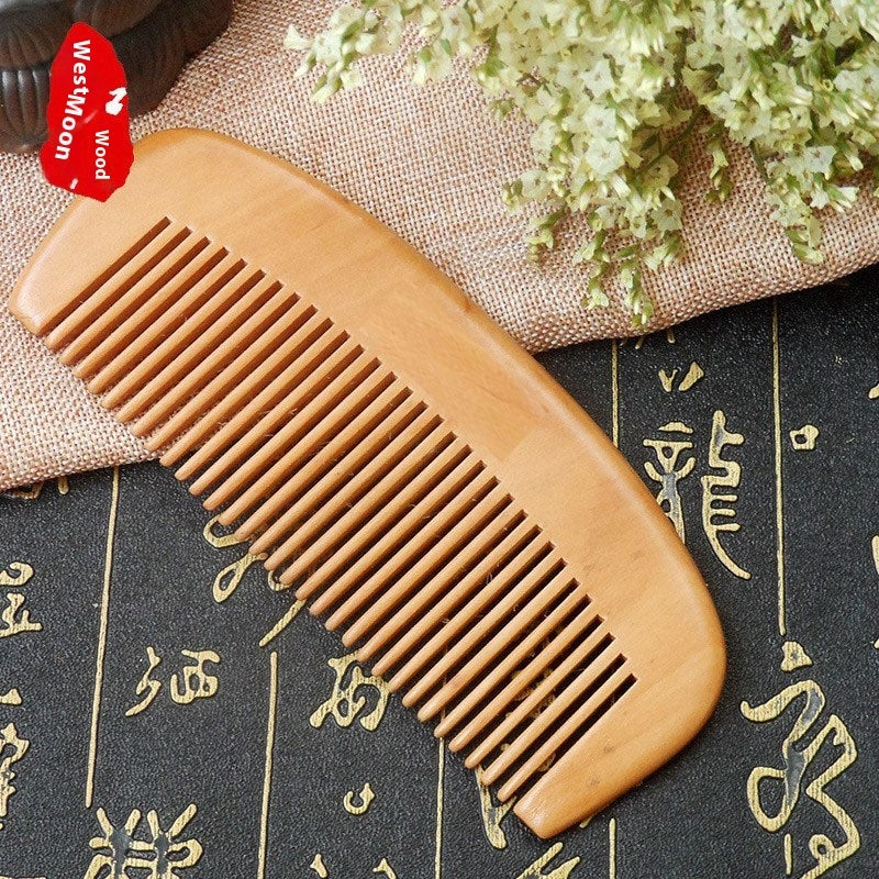 Solid Wood Portable Mahogany Comb