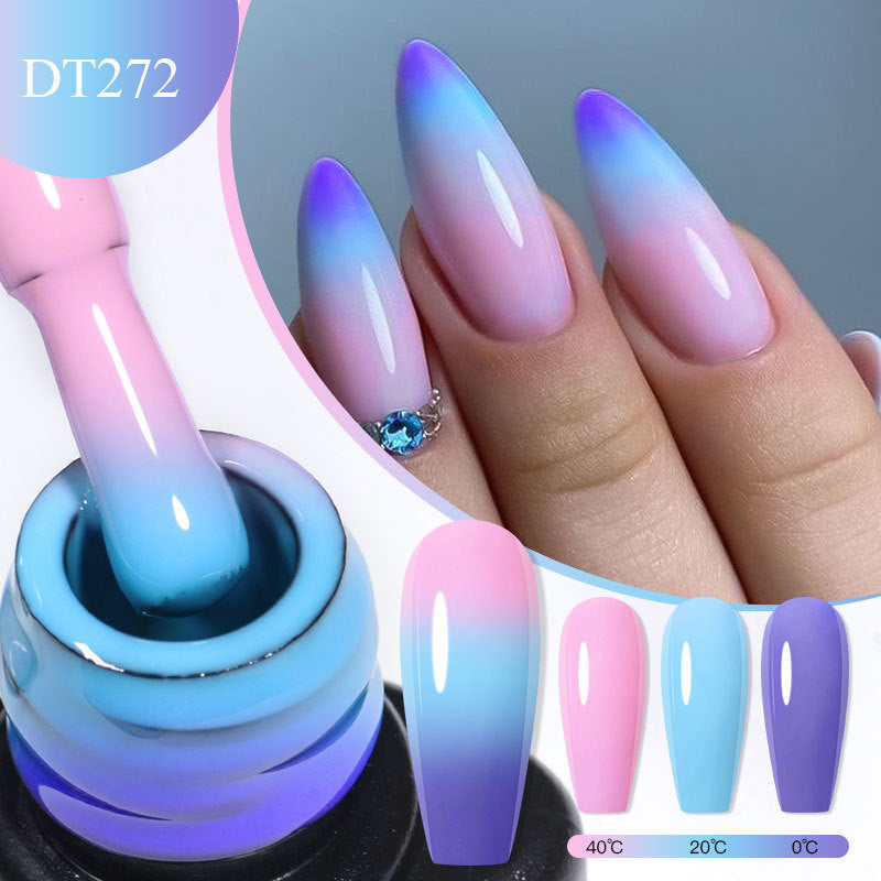Shimmering Thermal Gel Fashion Nail Polish PU Protective Film For Nail Art