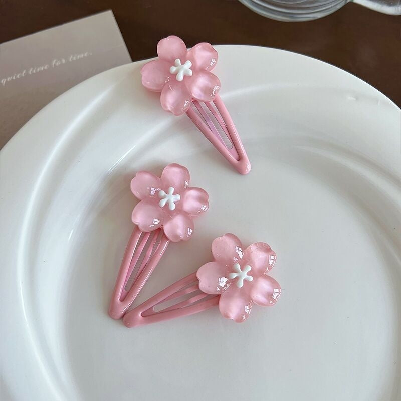 Sweet Bangs Cherry Blossom Hair Clip Versatile For Women